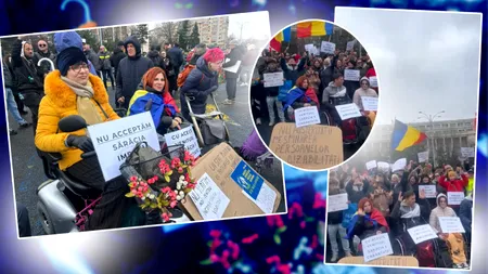 Protest al persoanelor cu dizabilități împotriva Guvernului Bolojan. O parte dintre persoanele cu handicap, obligate să dea înapoi indemnizațiile