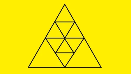 TEST IQ exclusiv pentru genii | Câte triunghiuri sunt, de fapt, în această imagine?