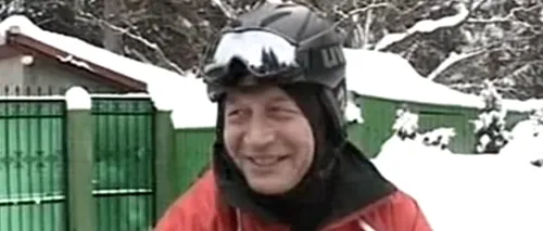 Președintele Traian Băsescu a ieșit cu snowmobilul pe pârtia din Predeal