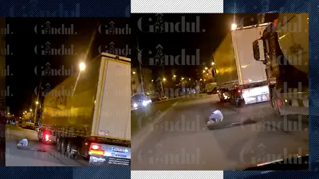 VIDEO EXCLUSIV | Imagini IREALE din Ferentari. Un bărbat a fost filmat dormind pe mijlocul drumului, în calea mașinilor