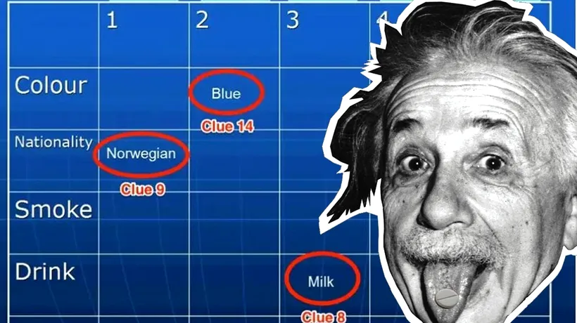 Testul de inteligență al lui Albert Einstein | Al cui este peștele?! Dacă știi, chiar ești un geniu