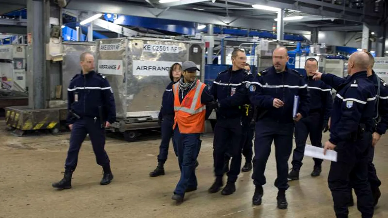 Treizeci de angajați ai unui aeroport parizian au fost arestați pentru furt din bagaje