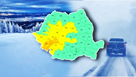 Ninsori abundente și strat de zăpadă de până la 30 de centimetri în mai multe regiuni din țară. Meteorologii ANM, prognoză exclusivă pentru Gândul