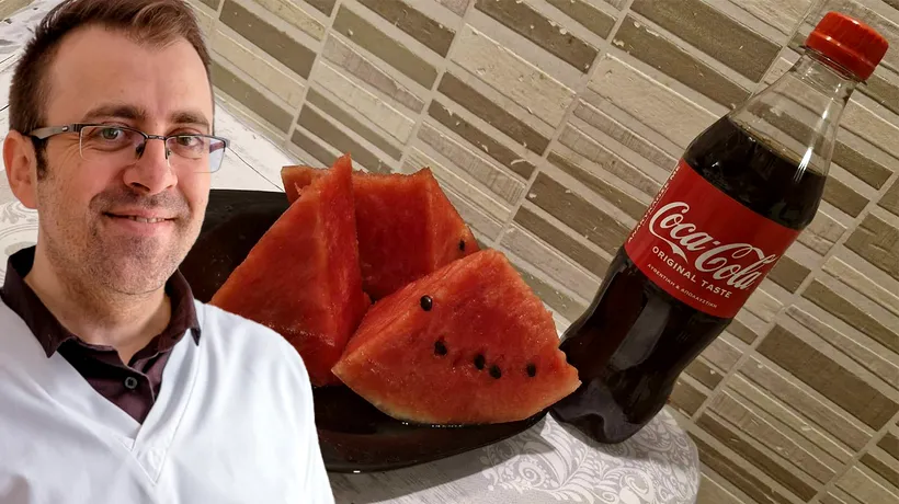 Doctorul Adrian Copcea dărâmă un mit. Ce ÎNGRAȘĂ mai mult: O felie de pepene sau o Coca-Cola la 0.5 litri?