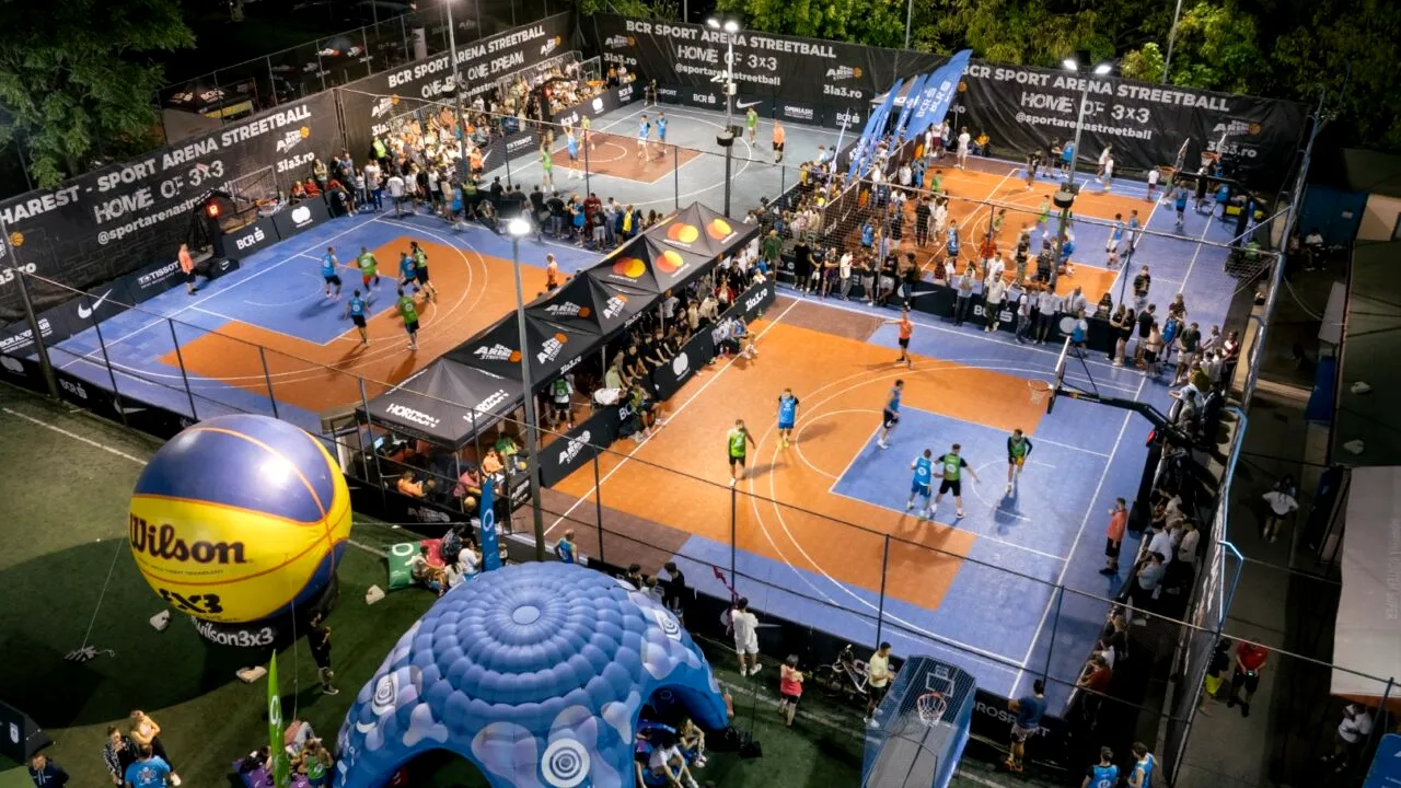 Final festiv la Sport Arena Streetball 2024: Andrei Pavel și Anghel Damian în duel cu campionii Europei din 2014. Toma Brenciu, coșul decisiv