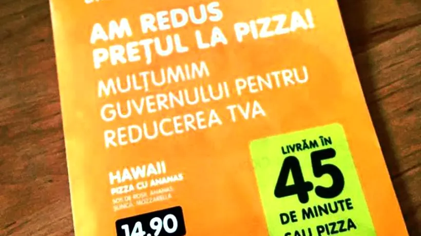 O firmă din Brașov livrează pizza și adresează în pliante mulțumiri Guvernului. Ce stă la baza acestei metode de marketing