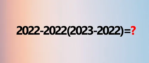 TEST de inteligență pentru matematicieni | Calculează 2022-2022(2023-2022), fără a folosi calculatorul!