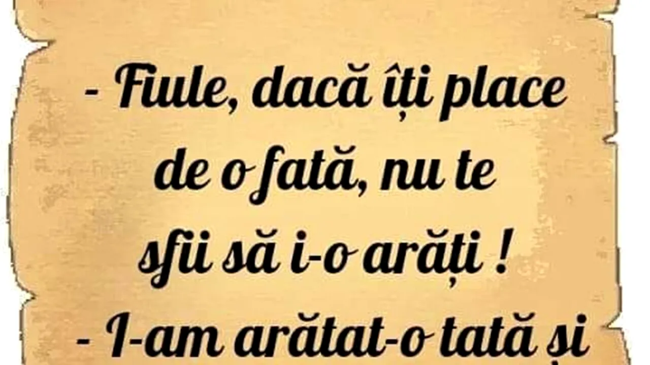 Bancul de sâmbătă | Sfaturi părintești