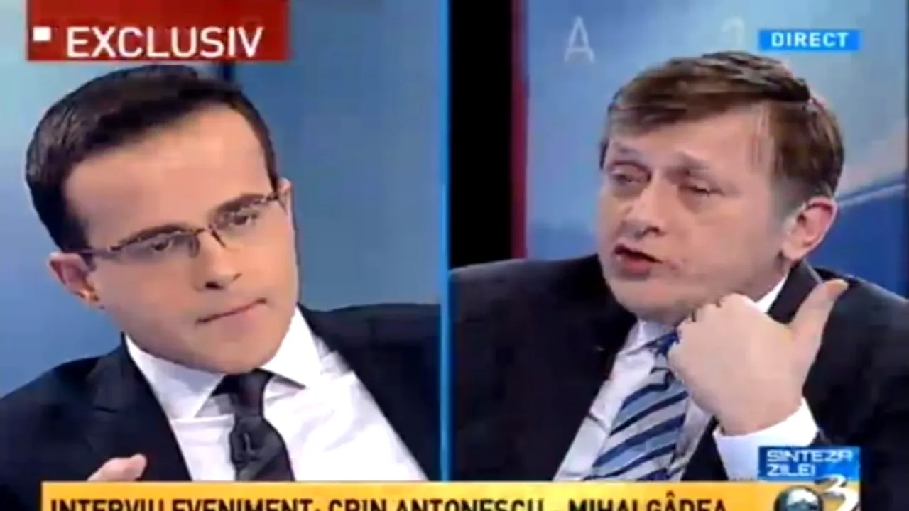Schimb de replici dure între Crin Antonescu și Mihai Gâdea. Președintele PNL acuză 