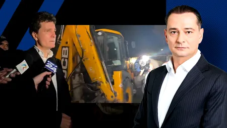Nicușor Dan intră cu buldozerul în gardurile de la PLANȘEUL UNIRII / Doi răniți / Reacția lui Daniel Băluță / Ce spune Poliția Capitalei