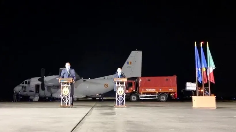 Ministrul Cseke Attila, la Otopeni, după aterizarea aeronavei C-27 J Spartan care a sosit cu cele 5200 de doze de anticorpi monoclonali: Mulțumim Italiei pentru acest sprijin