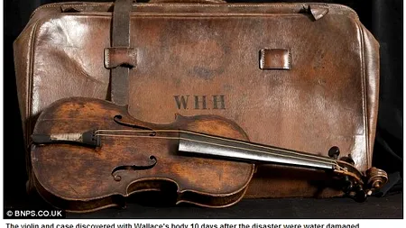 Vioara de pe Titanic, expusă și scoasă la licitație