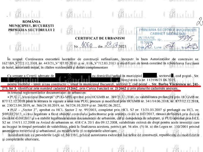 USR-istul Radu Mihaiu, fost primar al Sectorului 2, a dat avizul de construcție clădirii, pe care Cătălin Drulă vrea să o demoleze (captură doc)