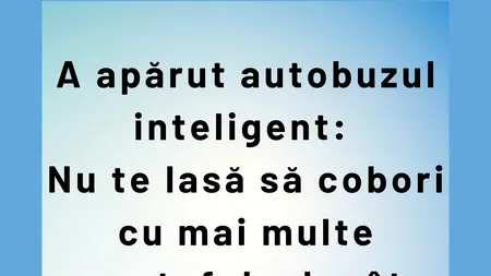 Bancul de vineri | A apărut autobuzul inteligent