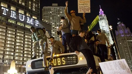 Val de proteste în SUA, după alegerea lui Trump: ''Nu e președintele meu!''