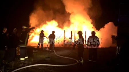 Incendiu devastator în județul Iași. O femeie și doi copii au murit