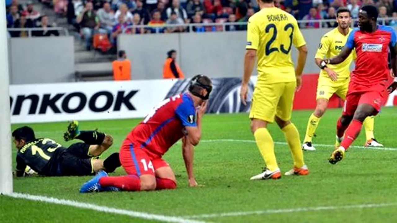 VILLARREAL STEAUA 2-1. STEAUA ratează primăvara Europa League