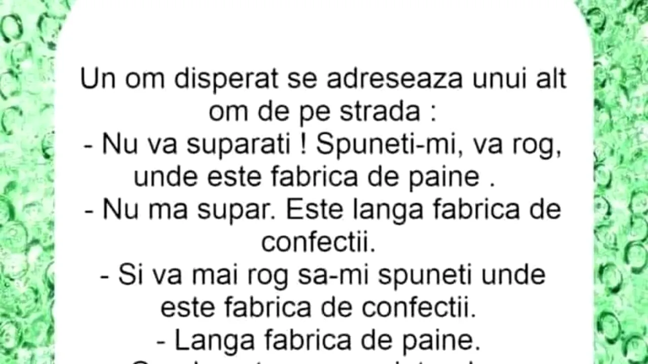 Bancul de duminică | Unde este fabrica de pâine