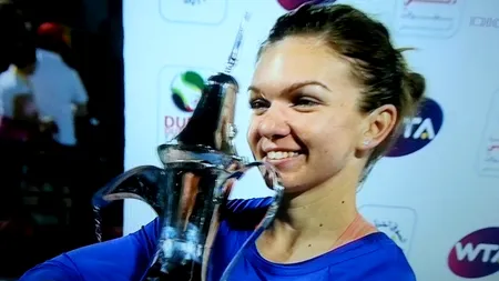 SIMONA HALEP A CÂȘTIGAT TURNEUL DIN DUBAI. Supoterii au încurajat-o frenetic pe parcursul meciului