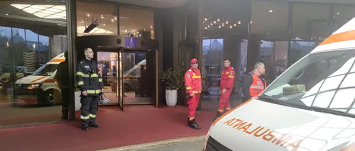 VIDEO | O persoană amenință că se SINUCIDE, într-o cameră a fostului Hotel Intercontinental (actual Grand Hotel Bucharest)