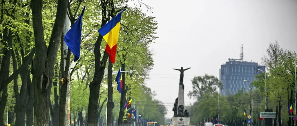 O mașină a luat foc în trafic pe bulevardul Aviatorilor din Capitală