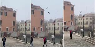 VIDEO | Autorităţile din Veneţia caută un… ”idiot”. Bărbatul a sărit de la etajul trei al unei clădiri într-un canal