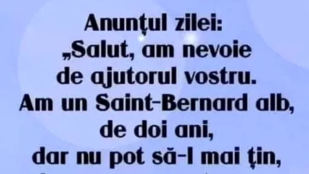 Bancul de miercuri | Anunțul zilei