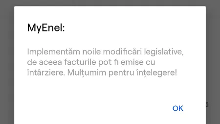 Mesajul primit de clienții Enel: Facturile la energie electrică întârzie pe luna septembrie