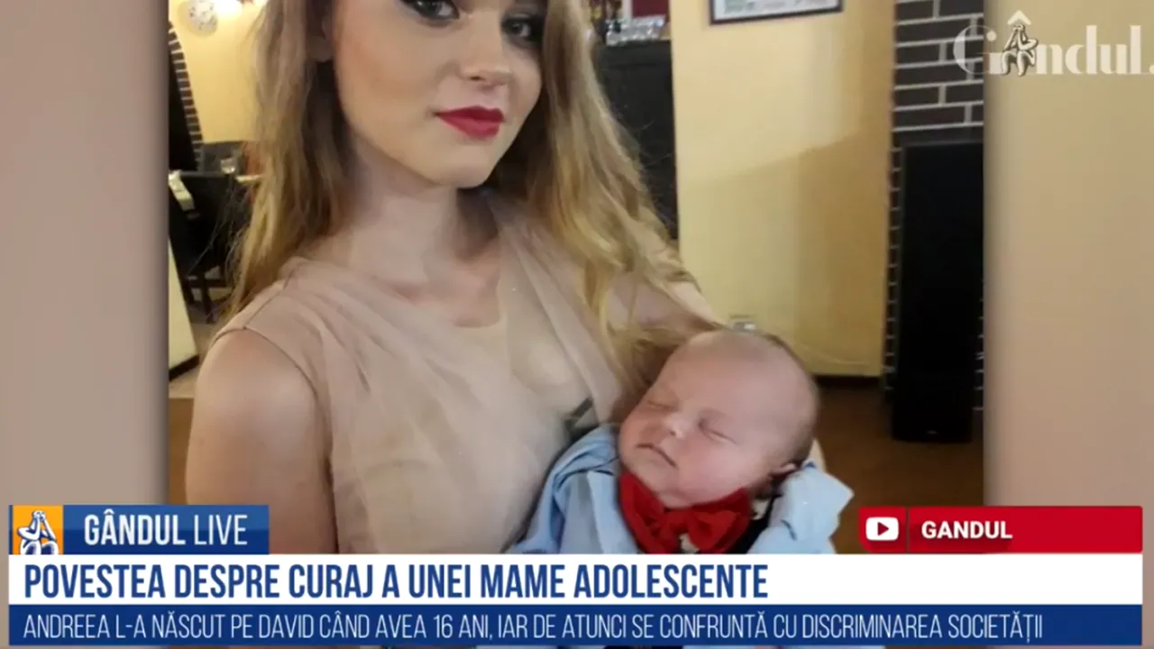 Gândul LIVE. Povestea emoționantă a Andreei, adolescenta care a născut la 16 ani, iar copilul este bolnav: „Mă bucur de fiecare moment și trăiesc cu el fiecare clipă ca și cum ar fi ultima” / Cum o ajută statul?!