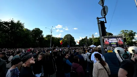 Jandarmeria Capitalei: SESIZARE față de ecranul de mari dimensiuni de la mitingul organizat de Nicușor Dan
