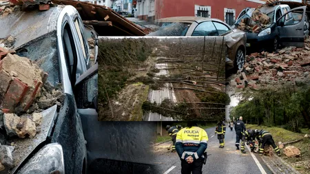 Autostrăzi închise, trenuri suspendate, evacuări și cursuri anulate. Furtuna Kristin a devastat Spania și Portugalia. Autoritățile anunță 9 morți