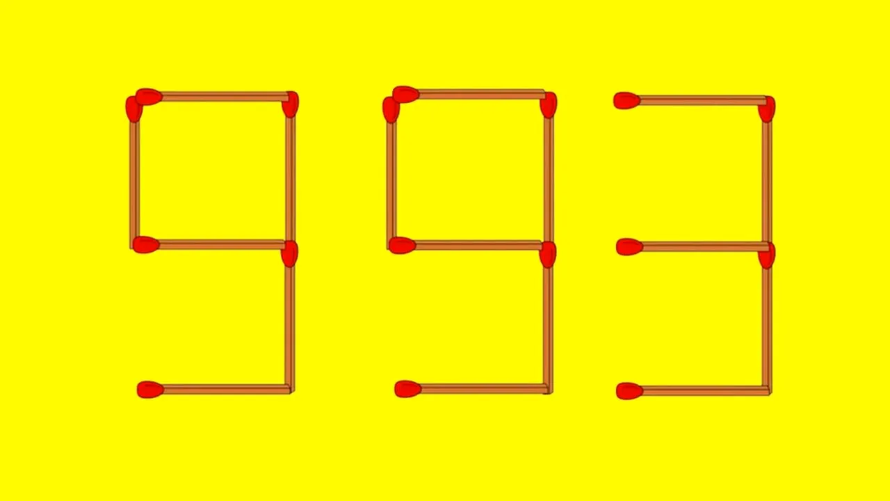 TEST de inteligență pentru genii | Eliminați 3 chibrituri pentru a obține din 993 cel mai mic număr cu putință