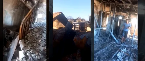 VIDEO. Cum arată dezastrul lăsat în urmă de exploziile de la Crevedia /„Aici au fost cățelușii, dar cred că sunt morți. Nu au avut nicio șansă”