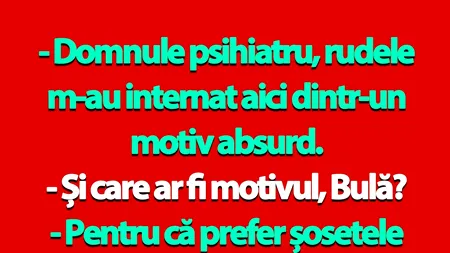 BANC | Bulă, în cabinetul psihiatrului