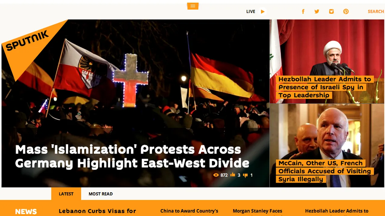 Un grup de media rus controlat de Kremlin vrea să își deschidă birouri la București și Chișinău