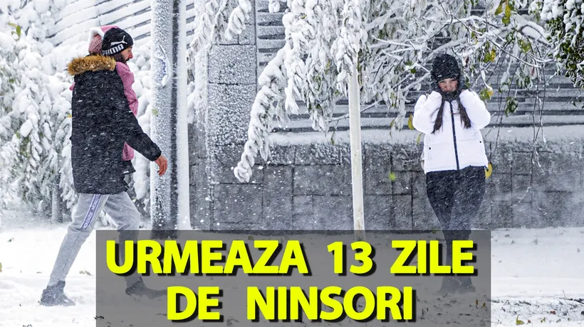 13 zile de NINSOARE în noiembrie! Meteorologii EaseWeather anunță pe ce dată începe să ningă în România