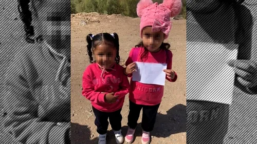 Două fetițe de patru și șase ani, găsite rătăcind la granița dintre SUA și Mexic doar cu o foaie de hârtie cu o adresă