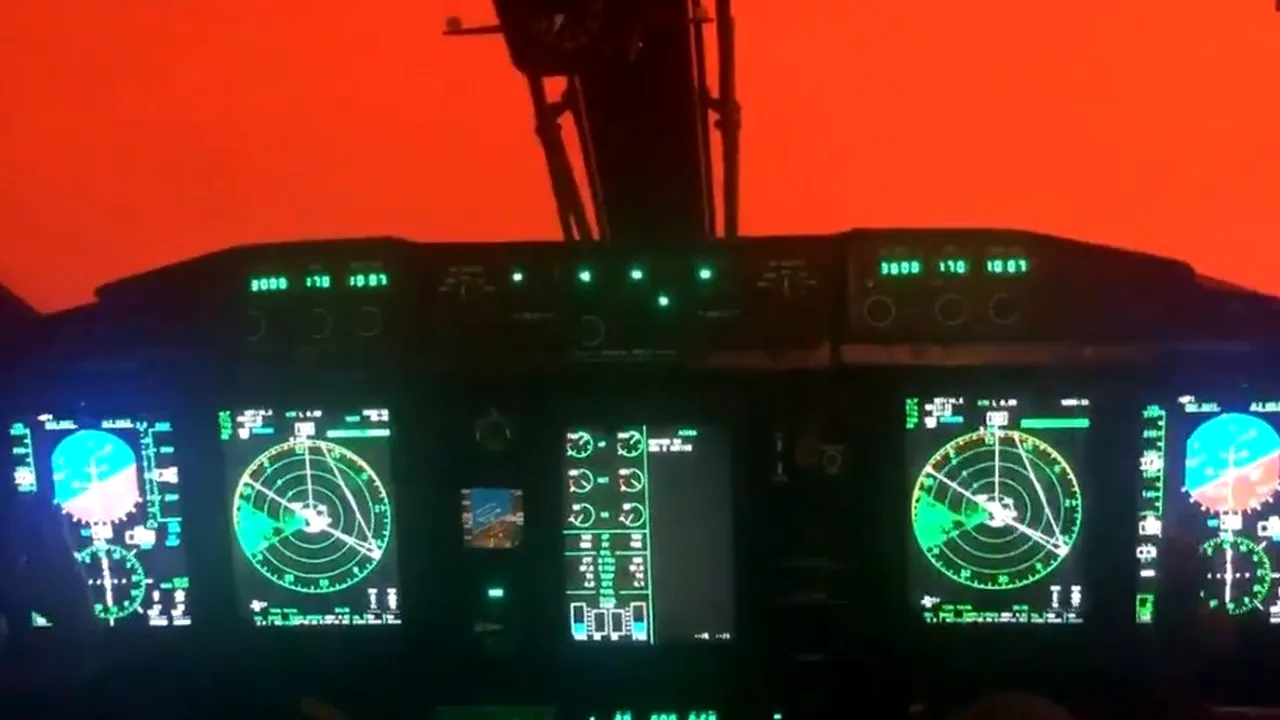 Imagini cutremurătoare, ca rupte din infern, surprinse din cabina unui avion care a intervenit în anihilarea incendiilor din Australia / Calvarul prin care trec piloții - VIDEO