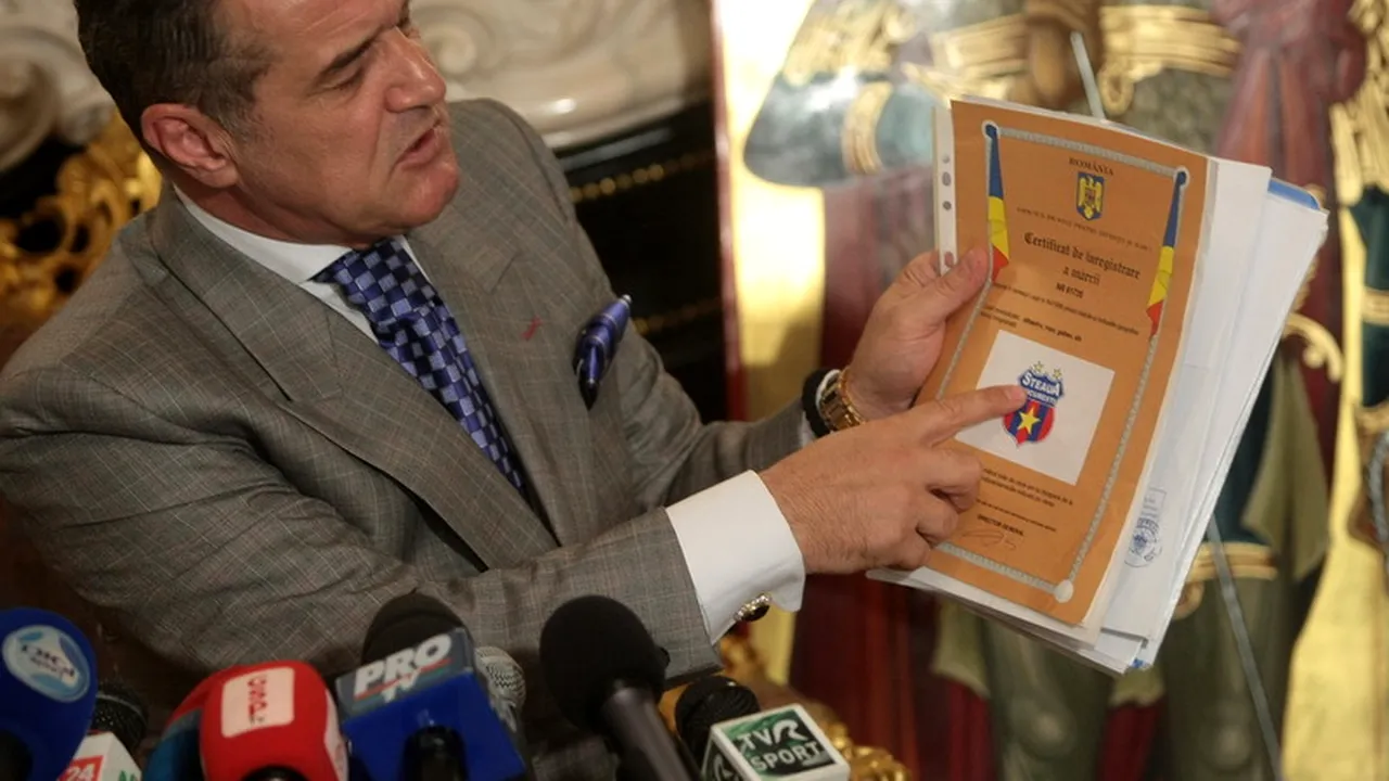 Lovitură dură pentru Gigi Becali: latifundiarul pierde marca Steaua. Decizie DEFINITIVĂ