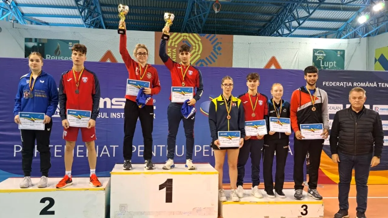 Au făcut „dubla” de aur! Sportivii din loturile NAȚIONALE au dominat la toate probele, simplu, dublu și dublu mixt