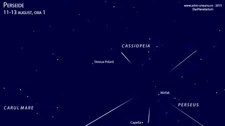 Perseide 2021. În noaptea de joi spre vineri se poate admira cel mai bine „ploaia de stele căzătoare”