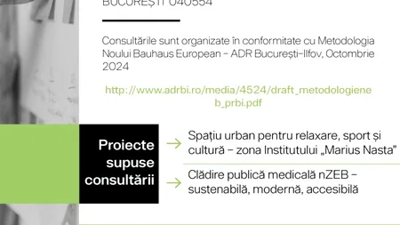 (P) Primăria Sectorului 5 lansează o invitație la consultare publică, pentru 2 proiecte strategice