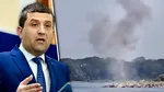 Stânca Pârjoaia de pe Dunăre a fost detonată cu 100 kg de explozibil. Radu Miruță: ”E un succes”