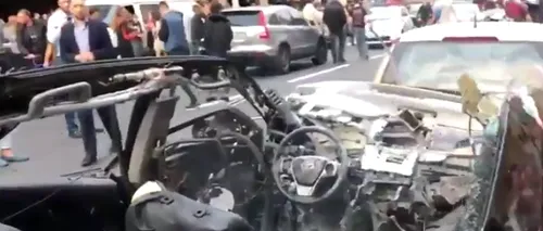 Atac cu legături teroriste în Kiev: un bărbat a murit după ce mașina i-a sărit în aer. VIDEO