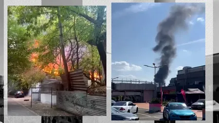 Incendiu puternic în București. A fost emis Ro-Alert