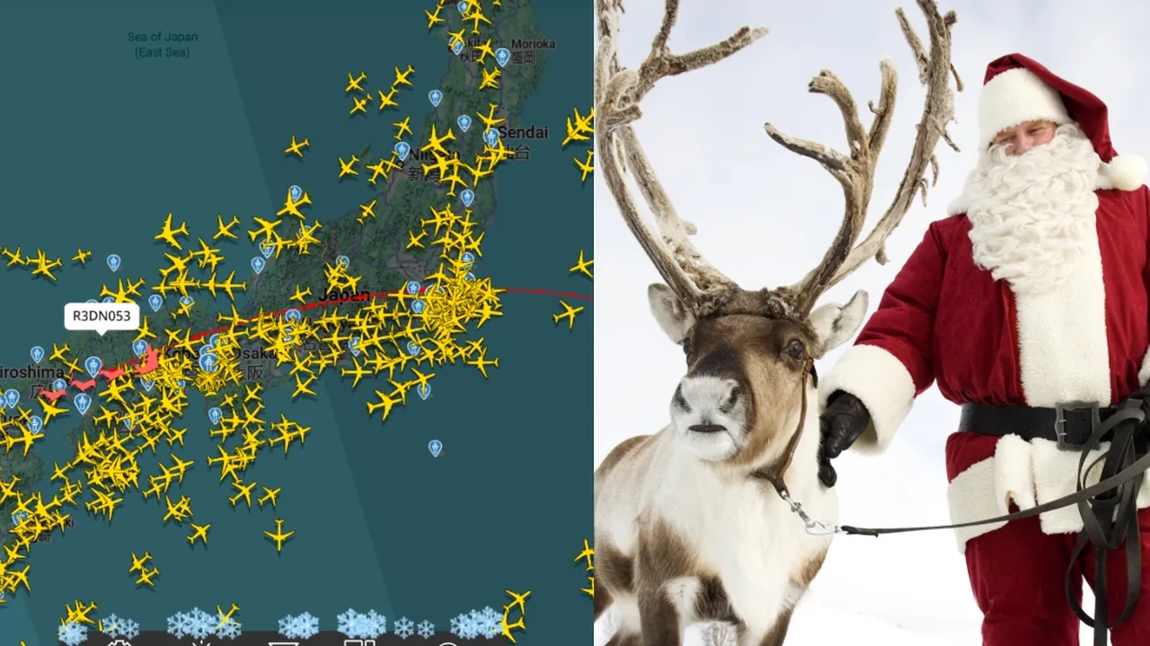 Sania lui Moș Crăciun a pornit în fabuloasa călătorie în jurul lumii. Primele opririi au fost Groenlanda și Noua Zeelandă