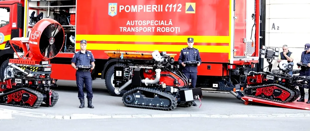 La incendiul de la rafinăria Petromidia din Năvodari s-a intervenit, în premieră, cu o autospecială pentru transport roboți