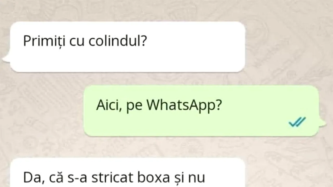 BANCUL ZILEI | Colindul pe WhatsApp