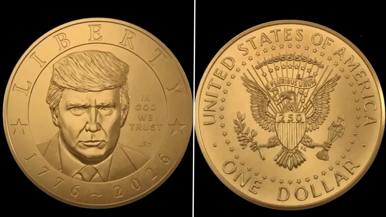 Trump devine primul președinte în viață care apare pe o monedă americană în ultimul secol. Portretul lui a ajuns pe moneda de 1 dolar