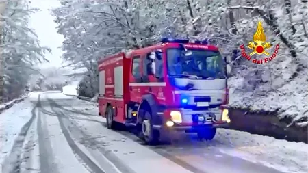 Fenomene EXTREME în Italia. Meteorologii au emis cod galben de zăpadă în sudul țării, iar în anumite zone au fost suspendate deja cursurile elevilor